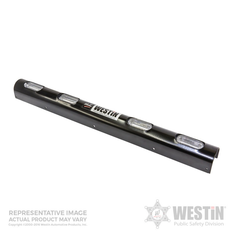 WES Public Safety Push Bumpers - Westin Push Bumper Elite Light Channel 33.1 inch Whelen 4 Hole - Black