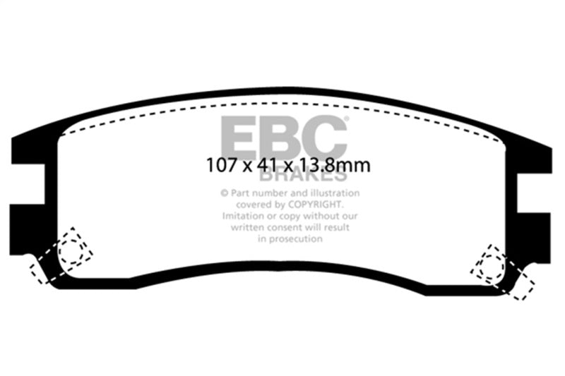 EBC Ultimax2 Brake Pad Sets - EBC 94-95 Buick Regal 3.1 Ultimax2 Rear Brake Pads
