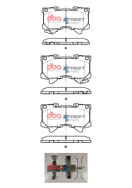 DBA Street Series Brake Pads - DBA 2022 Lexus LX600 Front Street Series Brake Pads