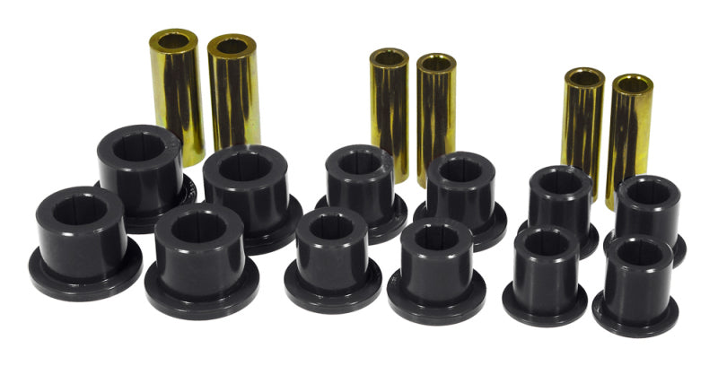 PRO Spring/Shackle Bush- Blk - Prothane 99-04 Ford F250/350 SD 2/4wd Front Leaf Spring Bushings - Black