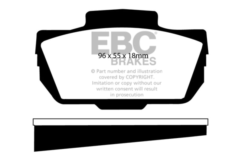 EBC Greenstuff Brake Pad Sets - EBC 66-67 Saab Sonnet 0.8 Greenstuff Front Brake Pads