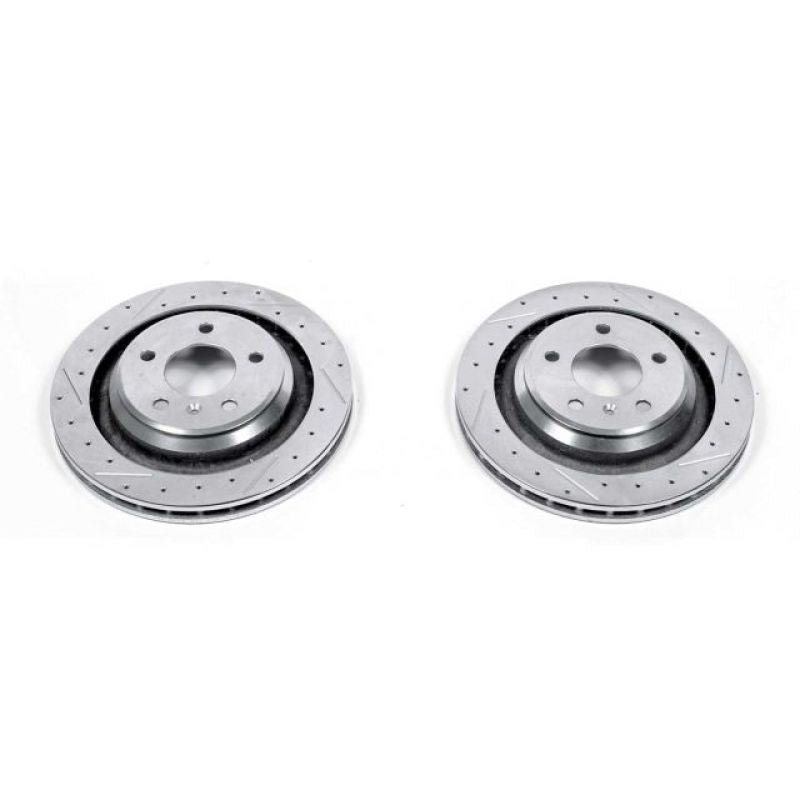 PSB Evolution Drill/Slot Rotor - Power Stop 05-08 Pontiac Grand Prix Rear Evolution Drilled & Slotted Rotors - Pair
