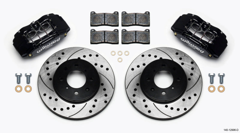 WIL Dynapro Brake Kit - Wilwood DPHA Front Caliper & Rotor Kit Drilled Honda / Acura w/ 262mm OE Rotor