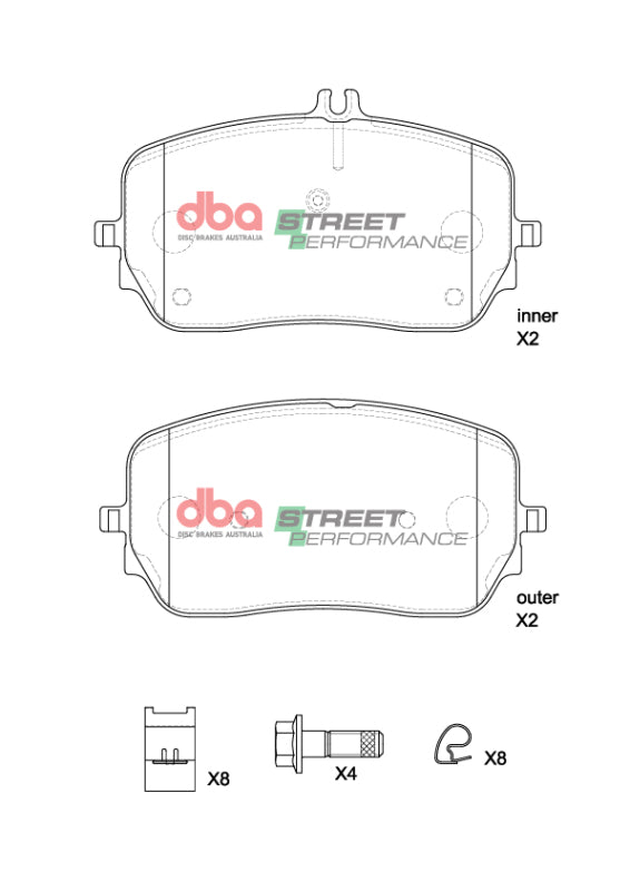 DBA SP Performance Brake Pads - DBA 2021+ Mercedes-Benz GLE53 AMG 4Matic SP Performance Front Brake Pads