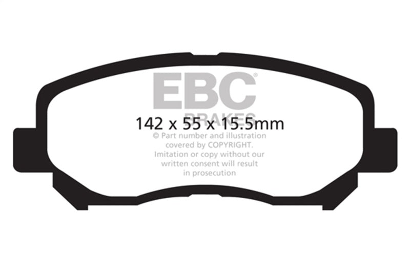 EBC Redstuff Brake Pad Sets - EBC 12+ Mazda CX-5 2 Redstuff Front Brake Pads
