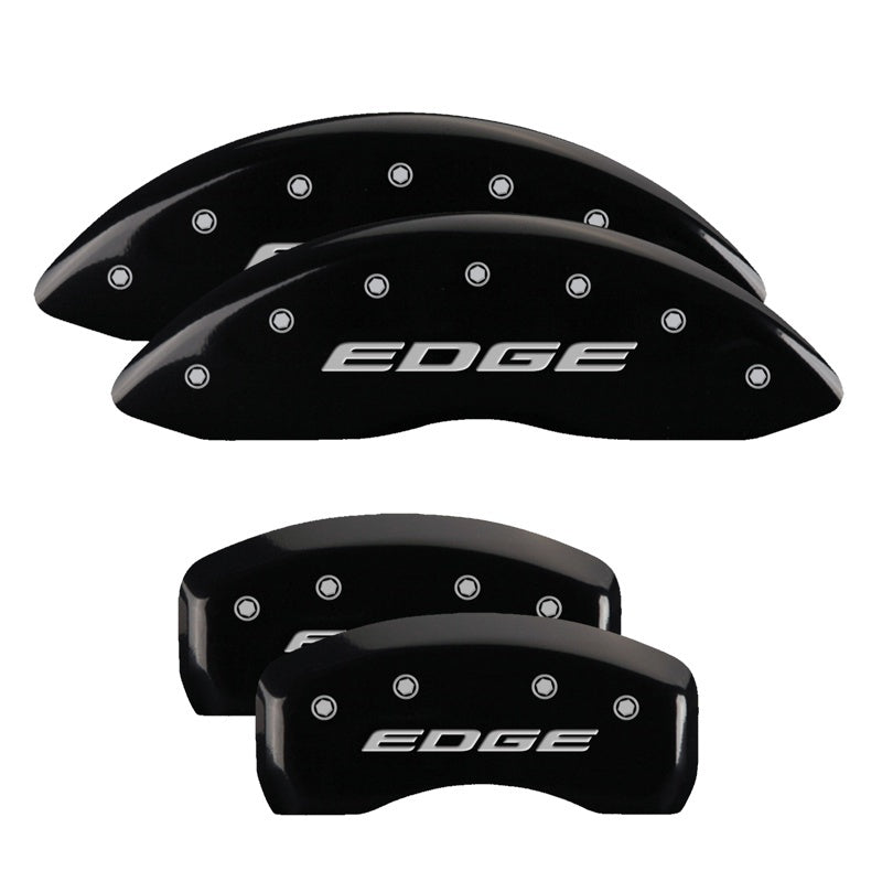 MGP Caliper Covers 4 Logo - MGP 4 Caliper Covers Engraved Front & Rear EDGE/2015 Black finish silver ch