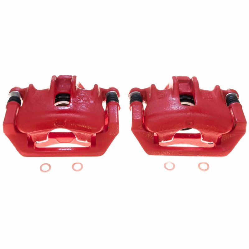 PSB Red Calipers - Power Stop 1999 Land Rover Discovery Rear Red Calipers - Pair