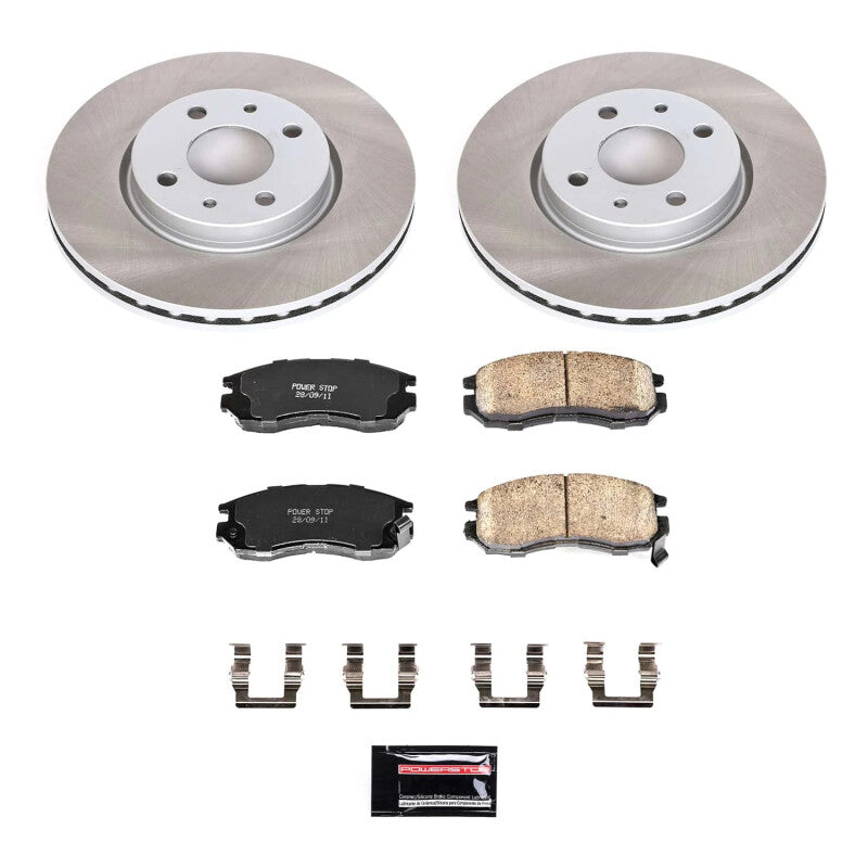 PSB Semi-Coated Rotor Kits - Power Stop 93-95 Eagle Summit Front Semi-Coated Rotor Kit