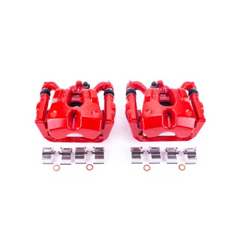 PSB Red Calipers - Power Stop 15-17 Chrysler 200 Rear Red Calipers w/Brackets - Pair