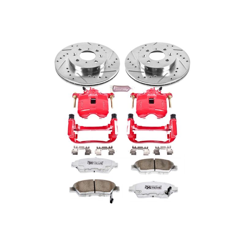 PSB Z26 Street Kit w/Cals - Power Stop 07-08 Honda Fit Front Z26 Street Warrior Brake Kit w/Calipers