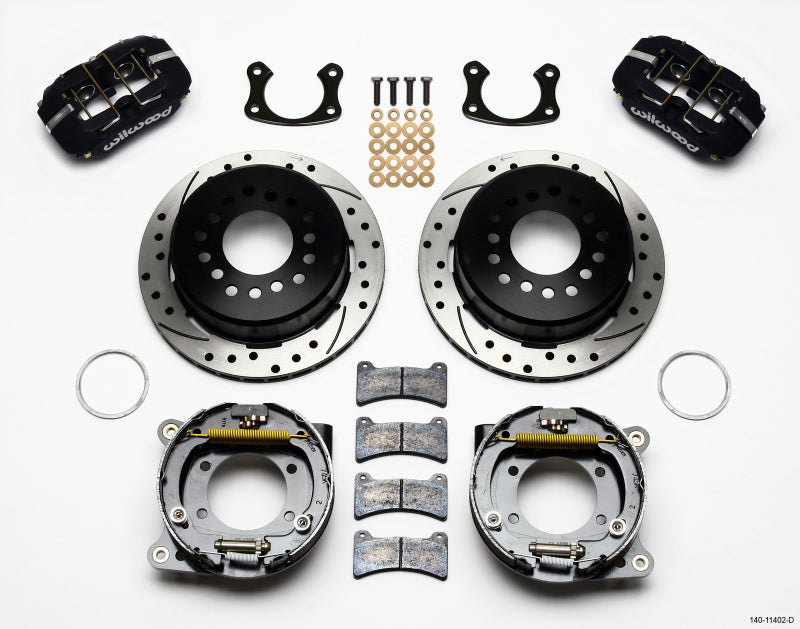 WIL Dynapro Brake Kit - Wilwood Dynapro Low-Profile 11.00in P-Brake Kit Drilled New Big Ford 2.36in Offset