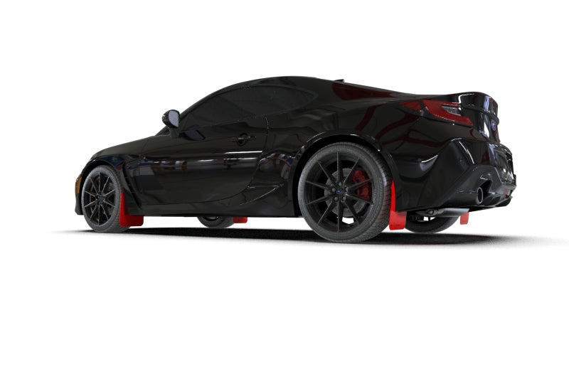 RAL UR Red Flap/Wht Logo - Rally Armor 22-26 Subaru BRZ / Toyota GR86 Red UR Mud Flap w/White Logo