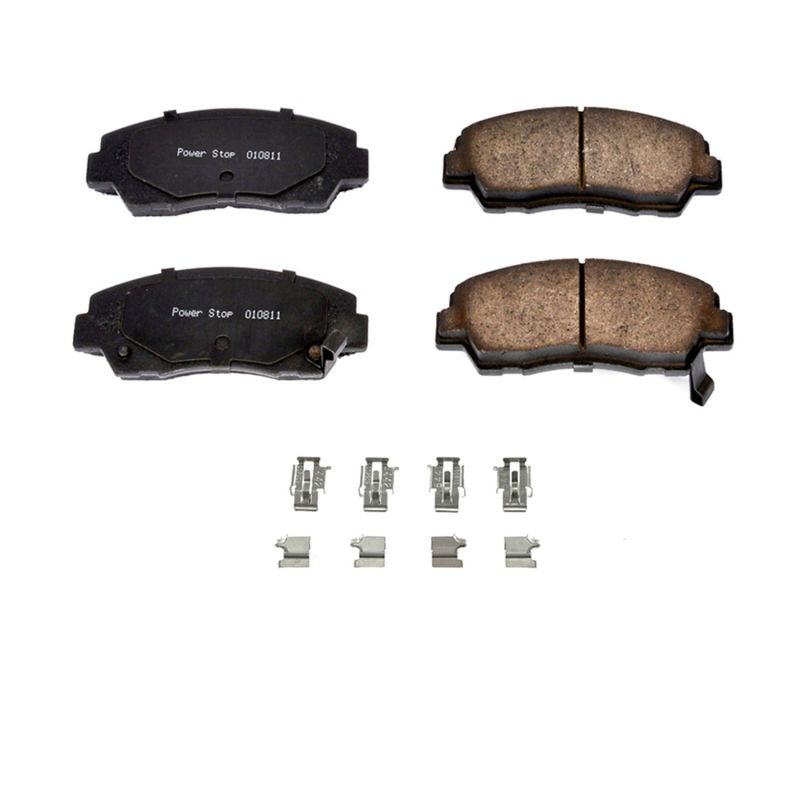 PSB Z17 Evolution Brake Pads - Power Stop 87-93 Mazda B2200 Front Z17 Evolution Ceramic Brake Pads w/Hardware