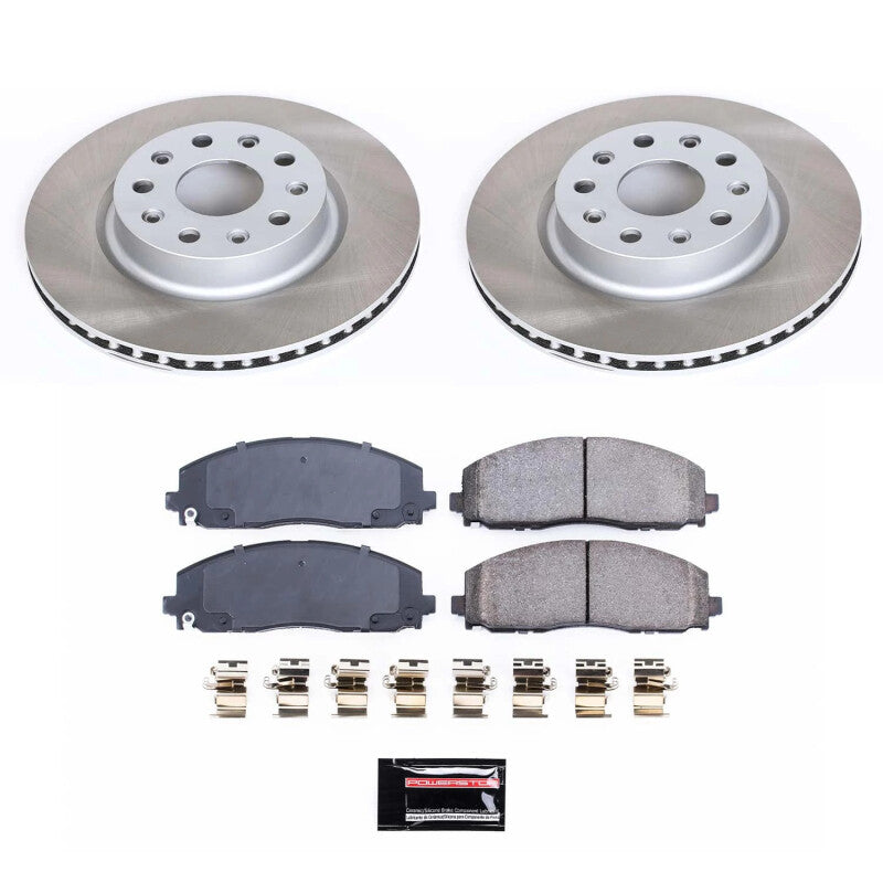 PSB Semi-Coated Rotor Kits - Power Stop 18-22 Jeep Wrangler Front Semi-Coated Rotor Kit