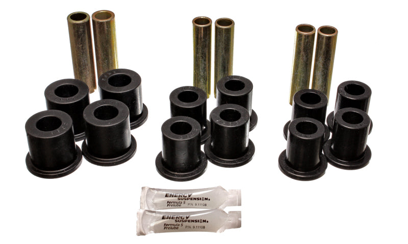 ES Spring/Shackle Bush - Black - Energy Suspension Ford 4 Wd Front Spring Bushing Set - Black