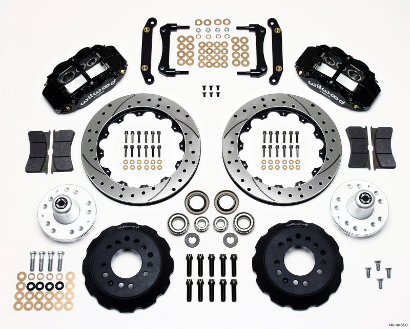 WIL Superlite Brake Kit - Wilwood Narrow Superlite 6R Front Hub Kit 12.88in Drilled 70-78 Camaro (*Line Kit Needed*)