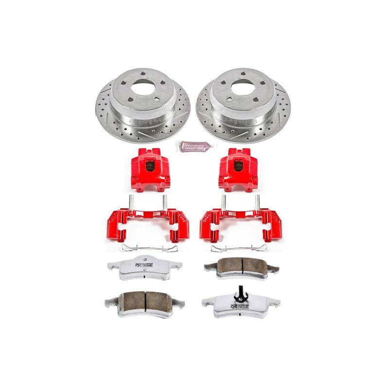 PSB Z26 Street Kit w/Cals - Power Stop 99-04 Jeep Grand Cherokee Rear Z26 Street Warrior Brake Kit w/Calipers