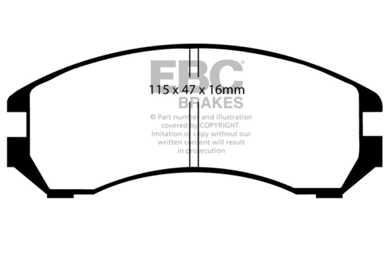 EBC Greenstuff Brake Pad Sets - EBC 86-87 Nissan Pulsar NX 1.6 SE Greenstuff Front Brake Pads