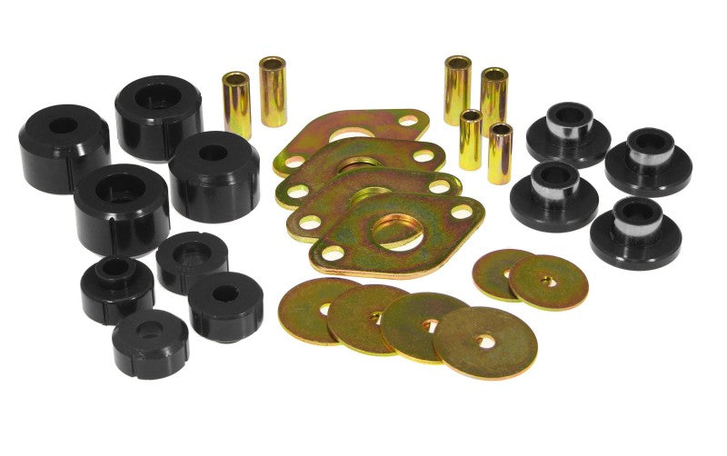 PRO Body/Subframe Bush - Blk - Prothane 95-00 Toyota P/U 2/4wd Body Mount Kit - Black