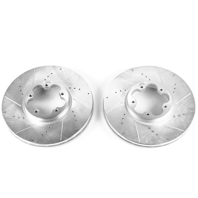 PSB Evolution Drill/Slot Rotor - Power Stop 15-19 Ford Transit-150 Front Evolution Drilled & Slotted Rotors - Pair