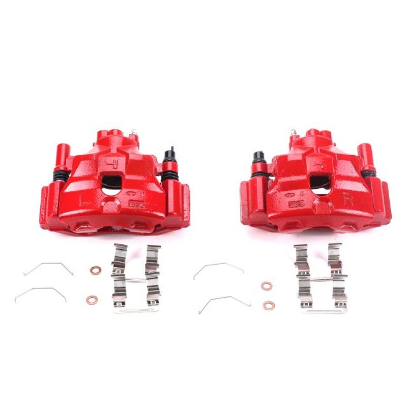 PSB Red Calipers - Power Stop 03-05 Mazda 6 Front Red Calipers w/Brackets - Pair