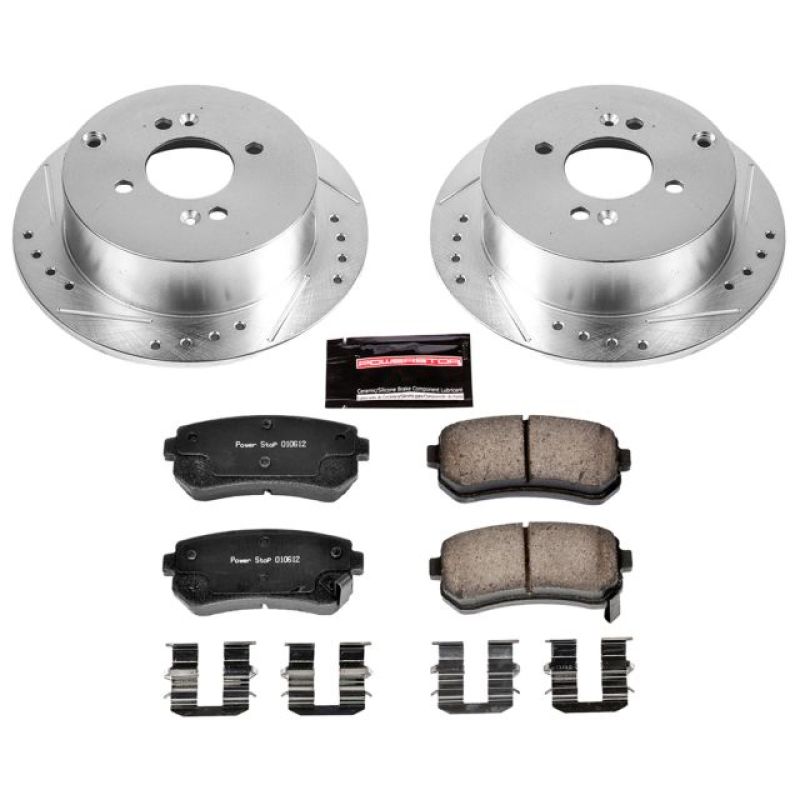 PSB Z23 Evolution Kit - Power Stop 06-07 Hyundai Accent Rear Z23 Evolution Sport Brake Kit