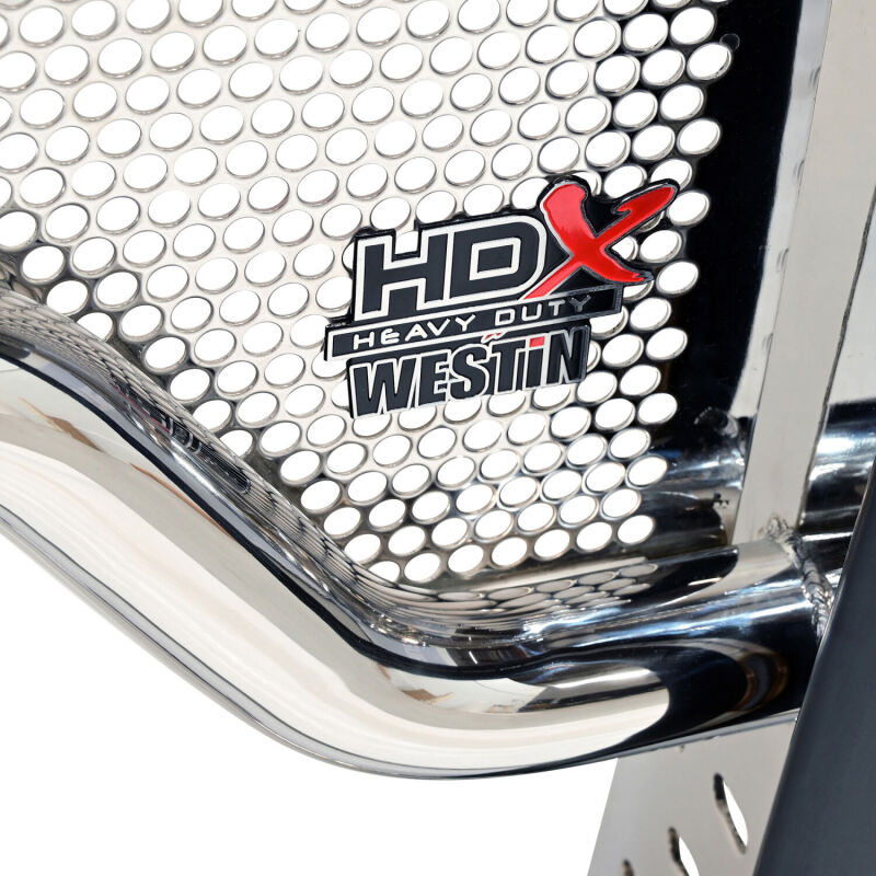 WES HDX Grille Guards - Westin 23-24 F250/350 HDX 1 Piece Grille Guard Polished Stainless Steel