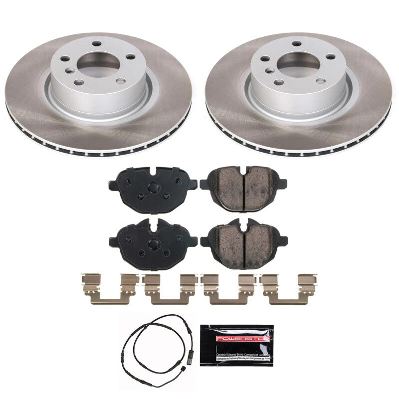 PSB Semi-Coated Rotor Kits - Power Stop 15-18 BMW X4 Rear Semi-Coated Rotor Kit