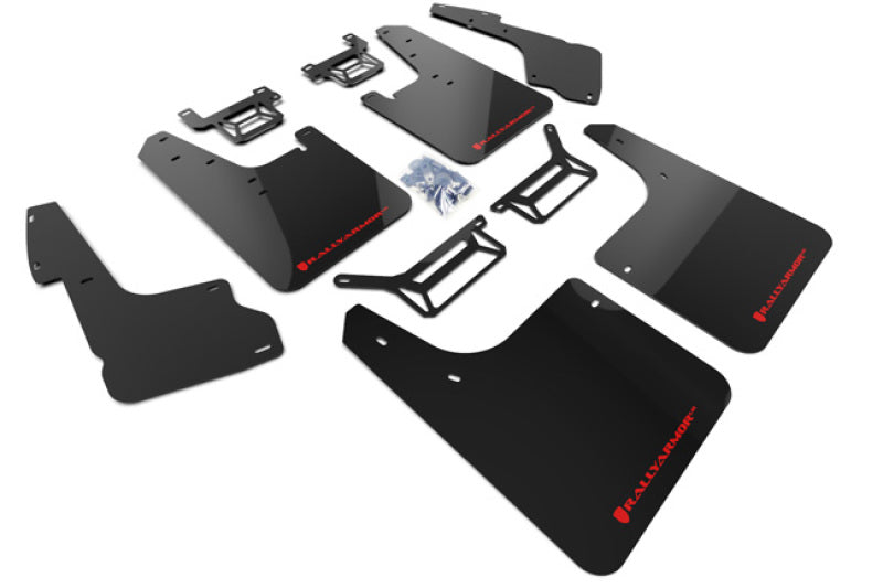 RAL UR Blk Flap/Rd Logo - Rally Armor 12-24 Toyota 4Runner Black UR Mud Flap w/Red Logo