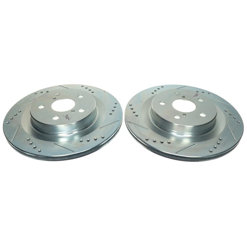 PSB Evolution Drill/Slot Rotor - Power Stop 21-22 Toyota Sienna Rear Drilled & Slotted Rotor (Pair)