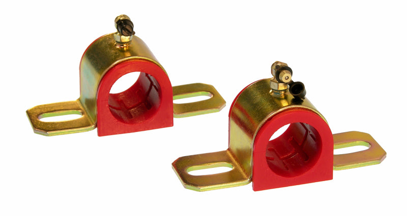 PRO Sway/End Link Bush - Red - Prothane Universal 90 Deg Greasable Sway Bar Bushings - 1 1/4in - Type B Bracket - Red