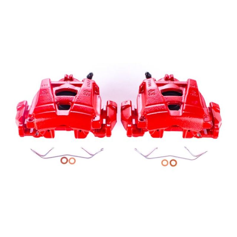 PSB Red Calipers - Power Stop 15-18 Audi Q3 Front Red Calipers w/Brackets - Pair