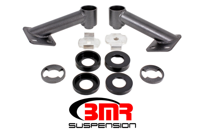 BMR Cradle Braces - BMR 15-17 S550 Mustang Cradle Bushing Lockout Kit - Black Hammertone