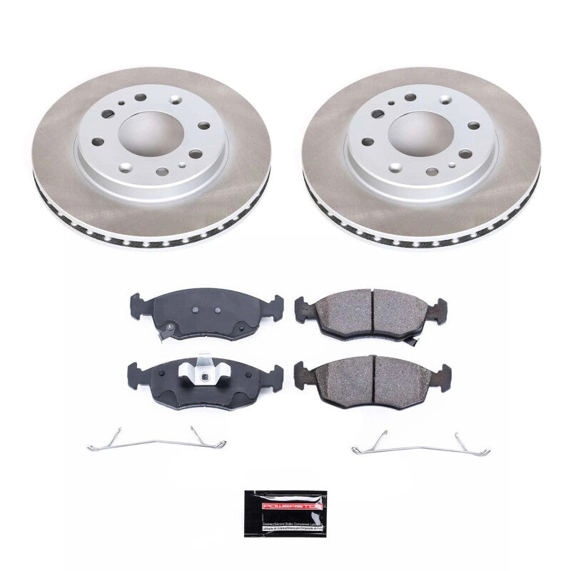 PSB Semi-Coated Rotor Kits - Power Stop 12-17 Fiat 500 Front Semi-Coated Rotor Kit