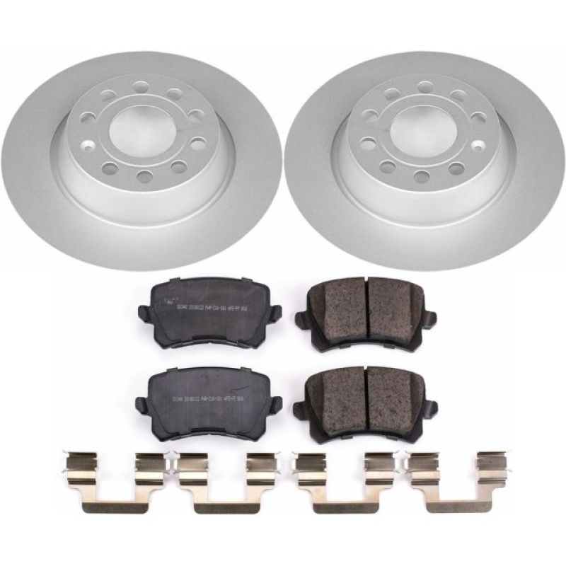 PSB Z23 Evolution Coated Kit - Power Stop 2015 Audi Q3 Rear Z23 Evolution Sport Coated Brake Kit