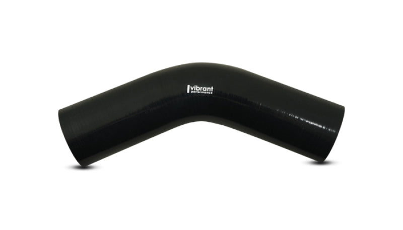VIB 4 Ply Hoses - Vibrant 4 Ply Reinforced Silicone Elbow Connector - 3in I.D. - 45 deg. Elbow (BLACK)