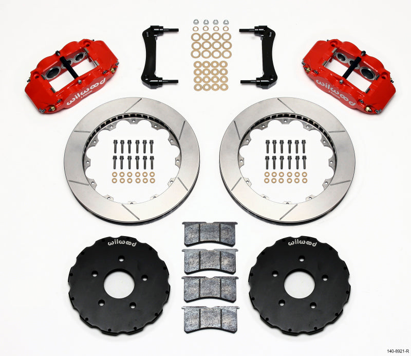 WIL Superlite Brake Kit - Wilwood Narrow Superlite 6R Front Hat Kit 13.06in Red 2005-up Corvette C6