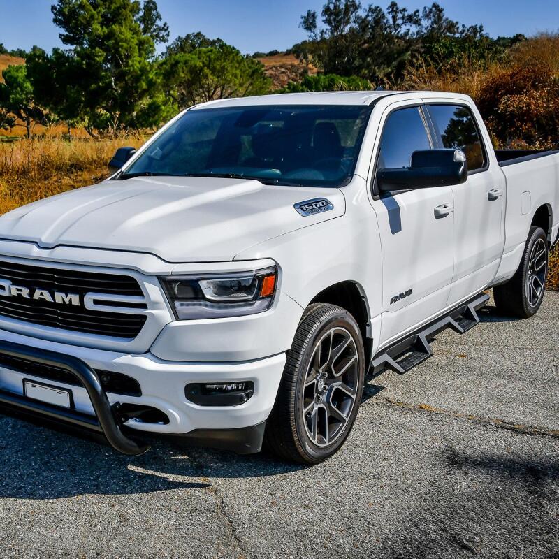 WES Nerf Bars - HDX Drop - Westin/HDX 2019 Ram 1500 Crew Cab Drop Nerf Step Bars - Textured Black