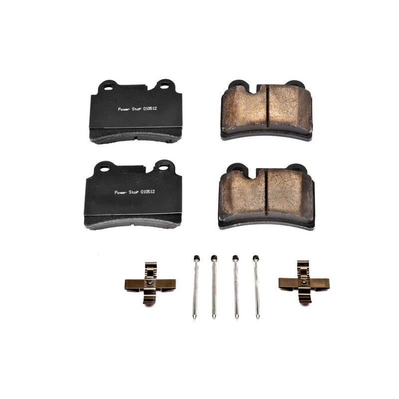 PSB Z17 Evolution Brake Pads - Power Stop 06-07 Volkswagen Touareg Rear Z17 Evolution Ceramic Brake Pads w/Hardware