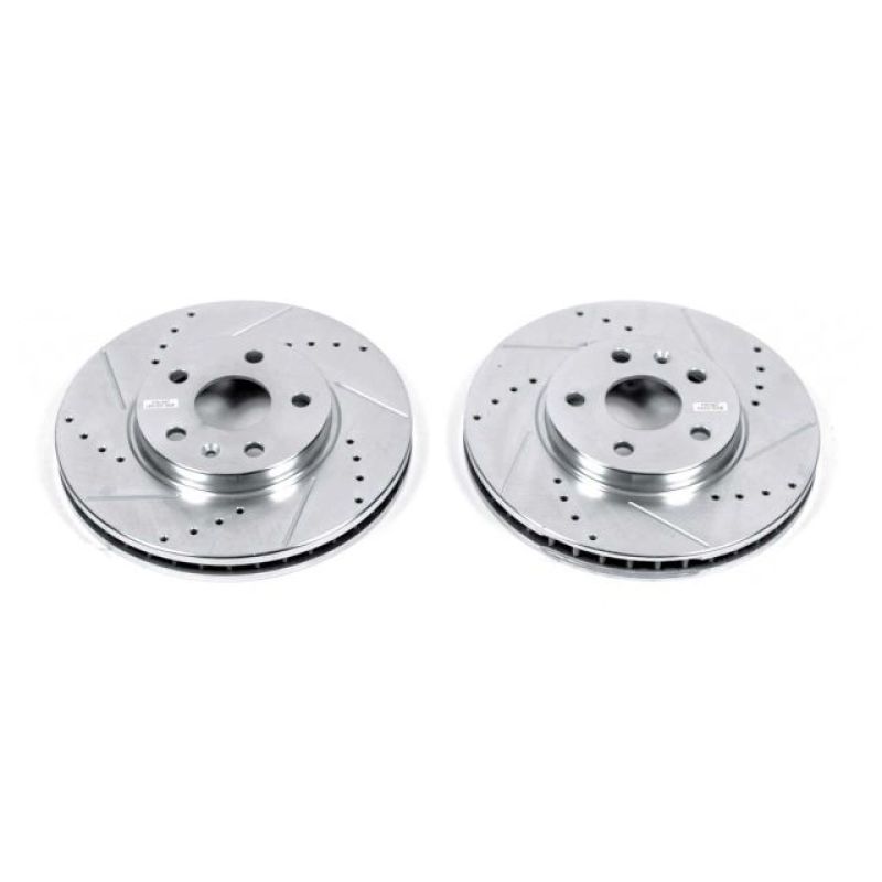 PSB Evolution Drill/Slot Rotor - Power Stop 08-14 Cadillac CTS Front Evolution Drilled & Slotted Rotors - Pair