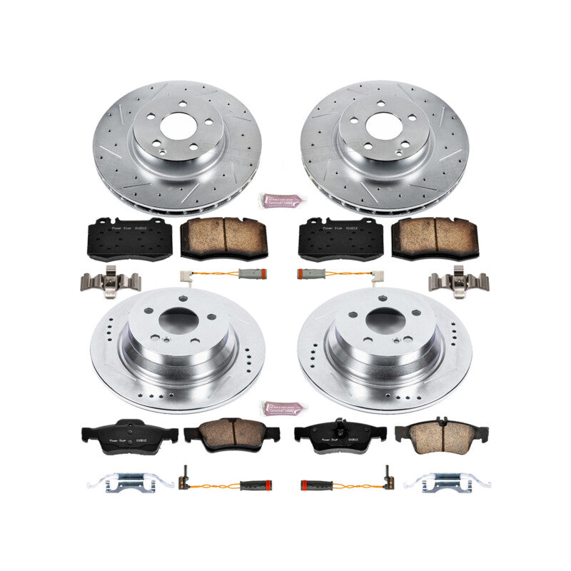 PSB Z23 Evolution Kit - Power Stop 2006 Mercedes-Benz E350 Front and Rear Z23 Evolution Brake Kit