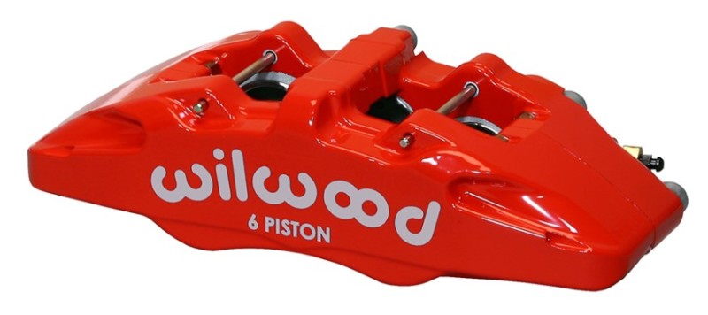 WIL Dynapro Caliper - Wilwood Caliper-Forged Dynapro 6 5.25in Mount-Red-R/H 1.38/1.00/1.00in Pistons .81in Disc