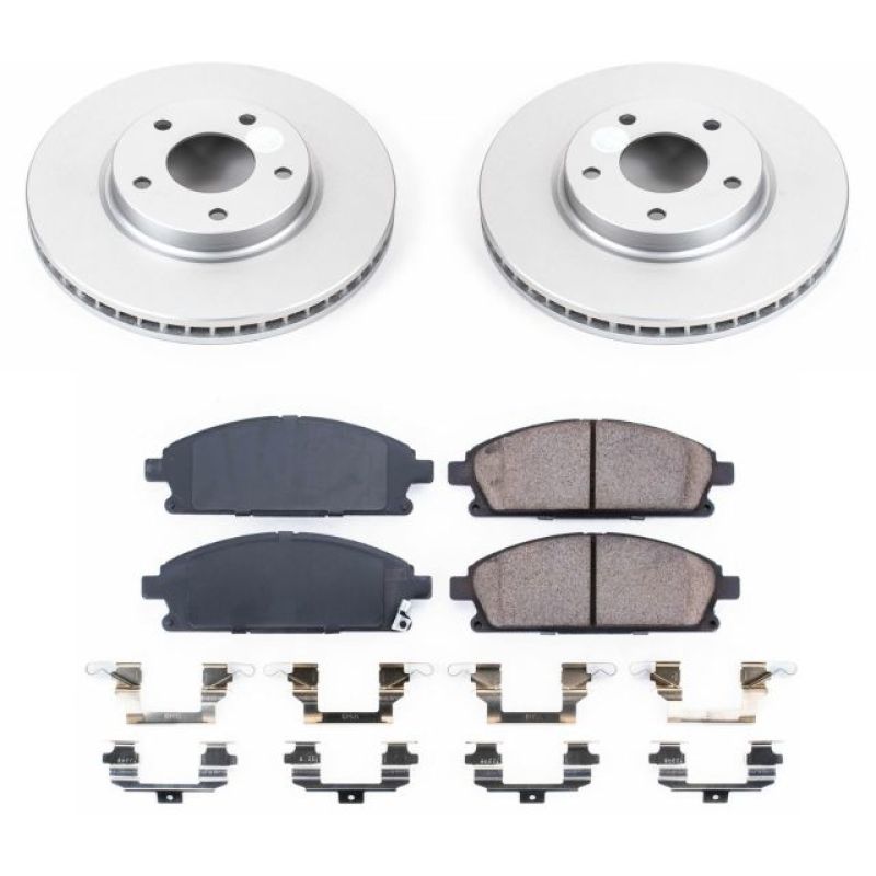 PSB Z17 Evolution Coated Kit - Power Stop 04-09 Nissan Quest Front Z17 Evolution Geomet Coated Brake Kit