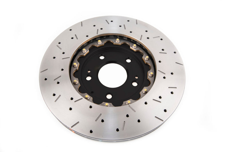DBA 5000 Slot&Drill Rotors - DBA 00-05 Mitsubishi Evo 5/6/7/8 / 06-08 Evo 9 Black Front Drilled & Slotted 5000 Series