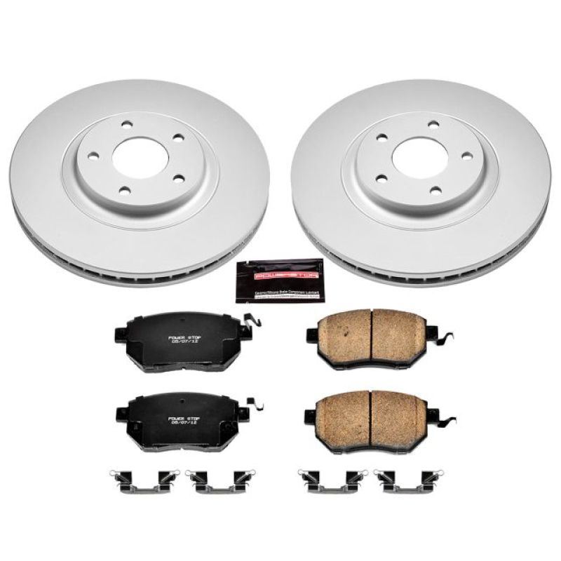 PSB Z17 Evolution Coated Kit - Power Stop 03-05 Infiniti FX35 Front Z17 Evolution Geomet Coated Brake Kit