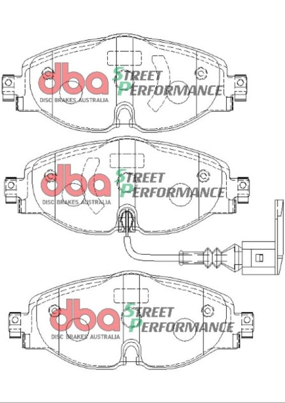 DBA SP Performance Brake Pads - DBA 15-19 Audi A3 (w/288mm Front Rotor) SP Performance Front Brake Pads
