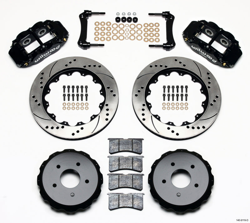 WIL Superlite Brake Kit - Wilwood Narrow Superlite 4R Rear Kit 14.00in Drilled 97-04 Corvette C5/Z06 05-13 C6