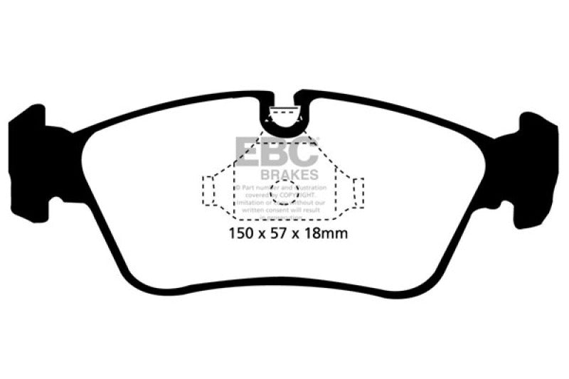 EBC Greenstuff Brake Pad Sets - EBC 99-02 BMW Z3 2.5 Greenstuff Front Brake Pads