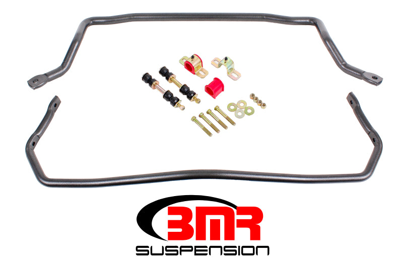 BMR Sway Bar Kits - BMR 78-87 G-Body Front & Rear Sway Bar Kit w/ Bushings - Black Hammertone