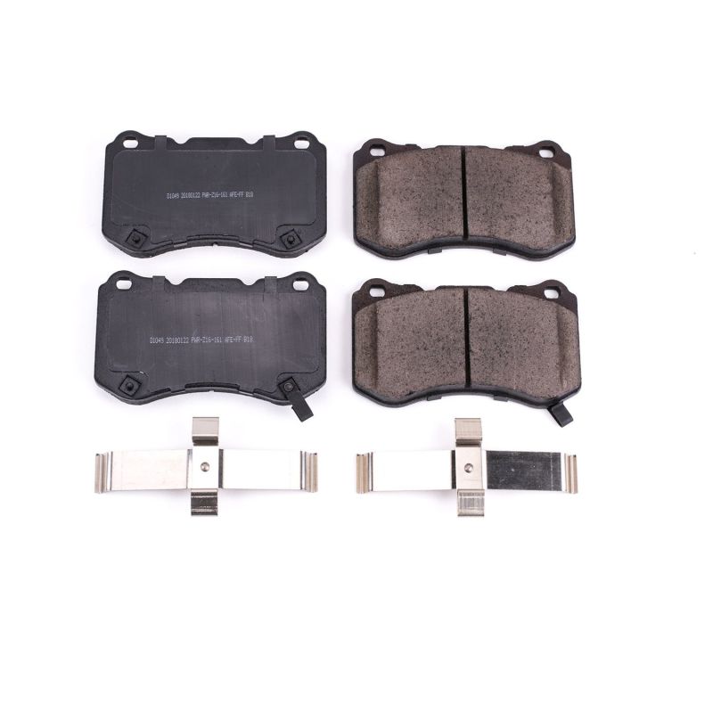 PSB Z17 Evolution Brake Pads - Power Stop 04-08 Acura TL Front Z17 Evolution Ceramic Brake Pads w/Hardware